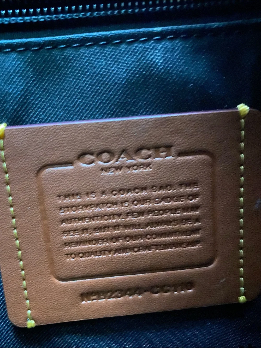 Coach Black Pebbled Leather Vertical Messenger Bag